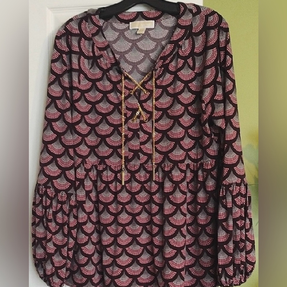 MICHAEL Michael Kors Chandelier Chain Neck Top, EUC flawless